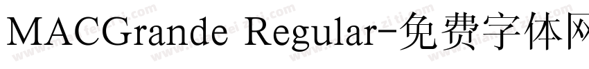 MACGrande Regular字体转换